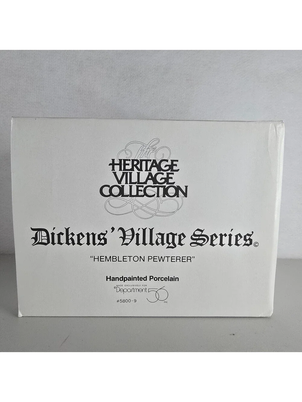 VTG Department 56 Heritage Dickens Village Series '92 Hembleton Pewterer #5800-9